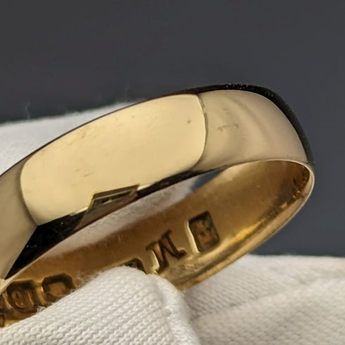 1904 British antique jewelry K18 gold ring John Mantle